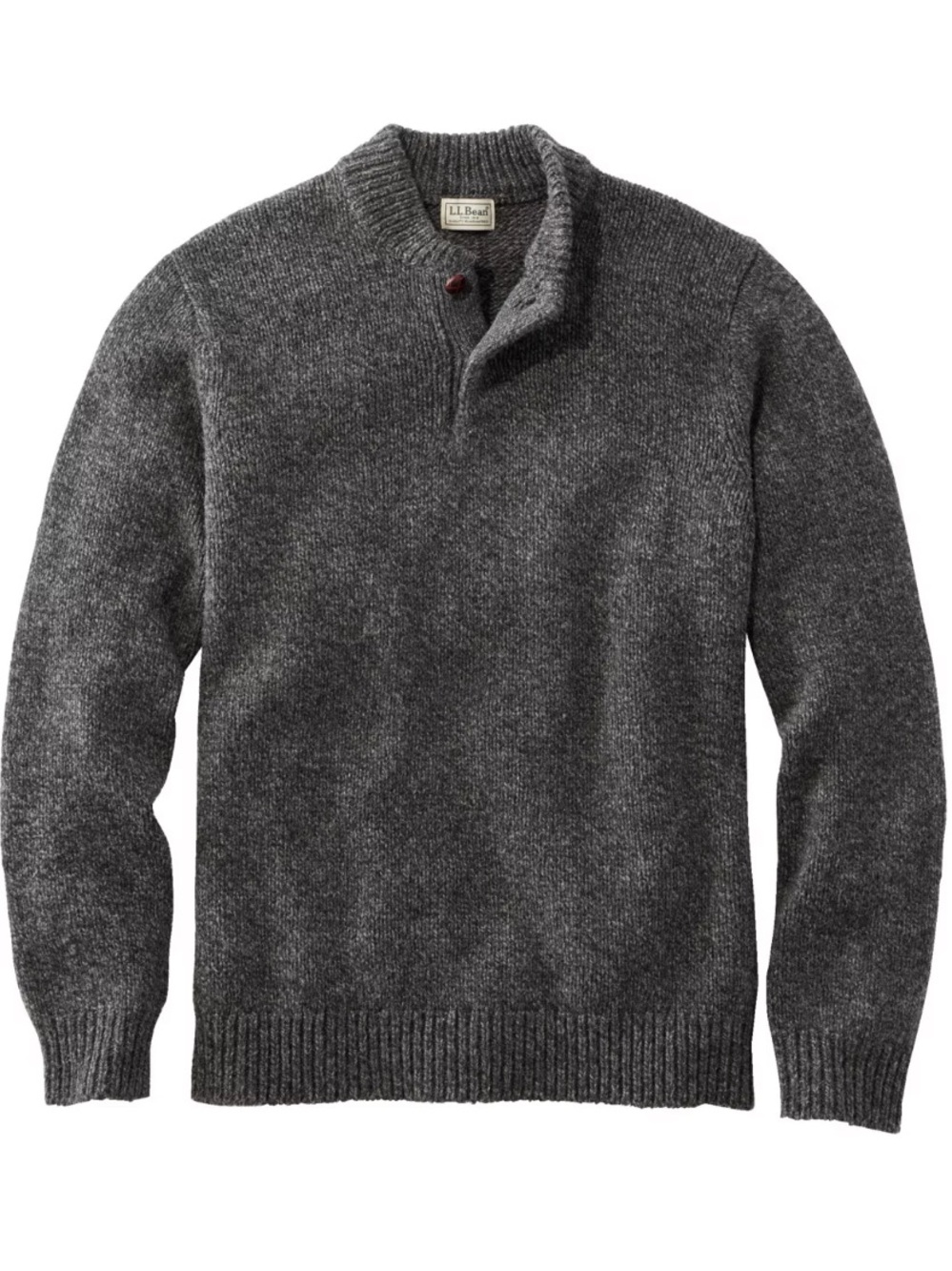 L.L.Bean Classic Ragg Wool Sweater Henley